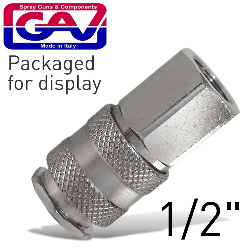 GAV Universal Quick Coupler 1/2 F Packaged
