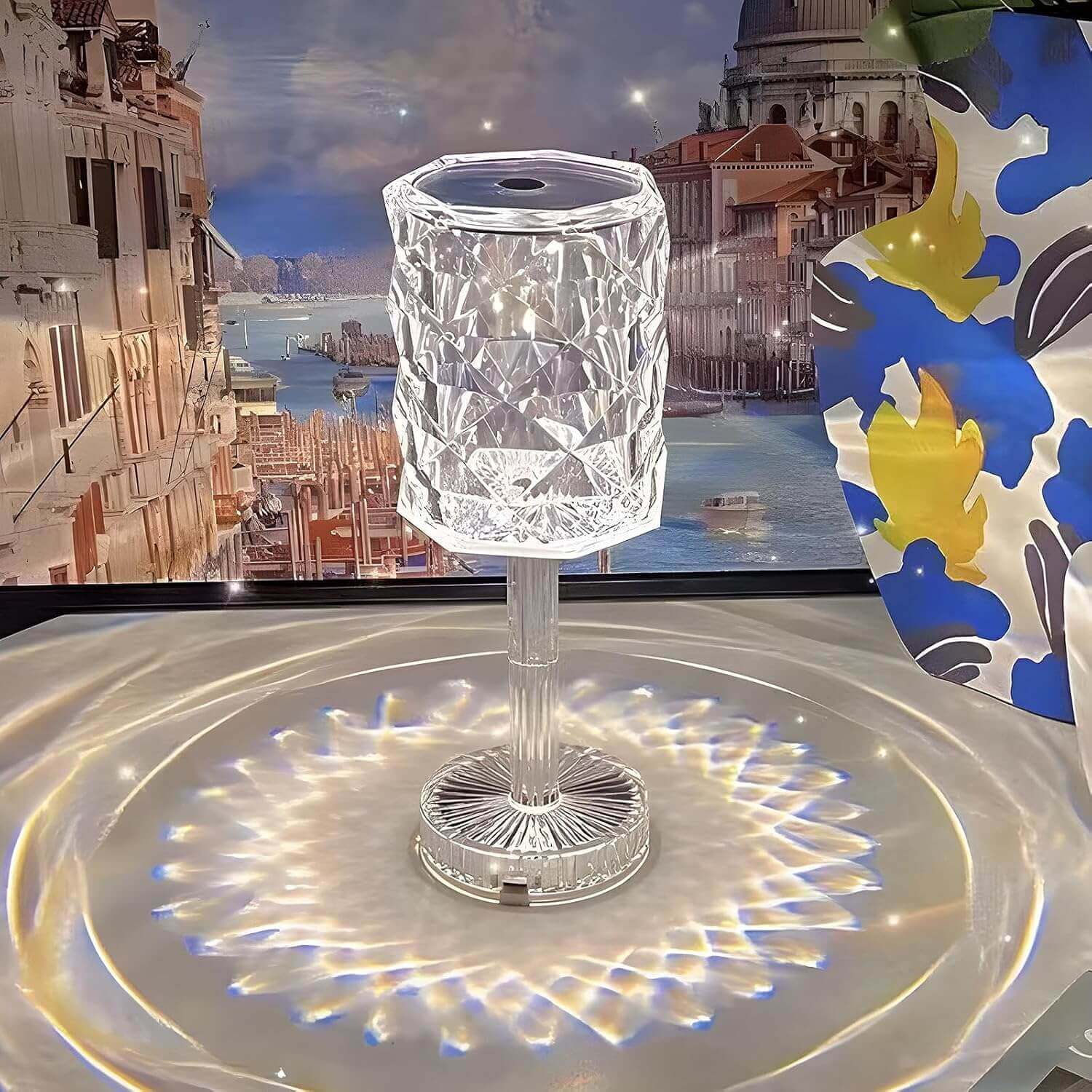Crystal Rose Table Lamp
