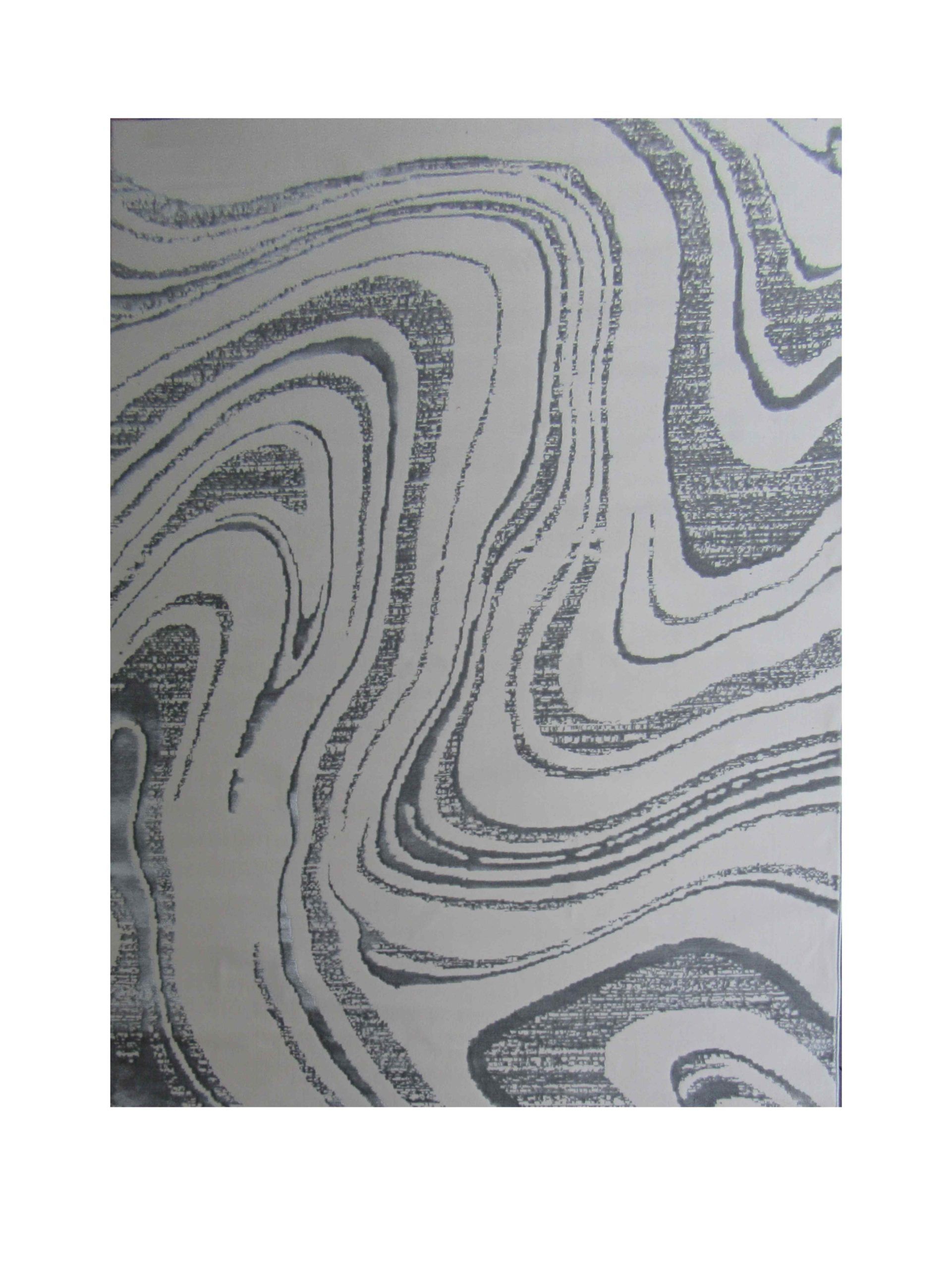 BK Carpets & Rugs – Ultra Modern Rug – Grey - White - 2m x 2,9m