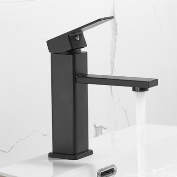 Square Black Basin Mixer Waterfall Faucet Bathroom Tap F3604B