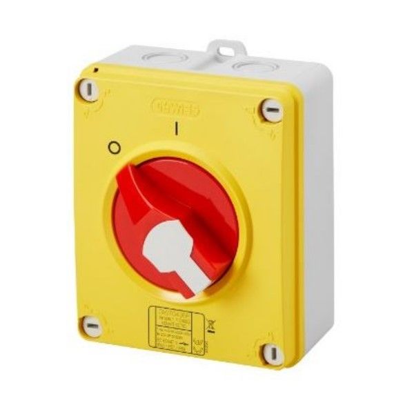 2P 16A Red/Yell Hand Incl. Isolator IP69