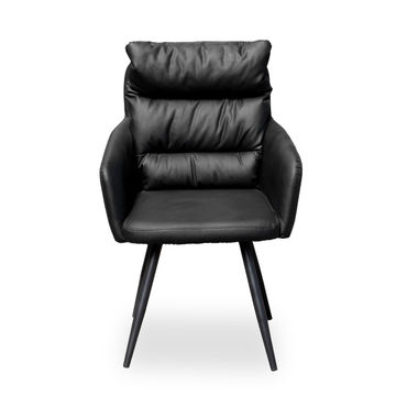 GOF Furniture – Elara Black Modern Armchair
