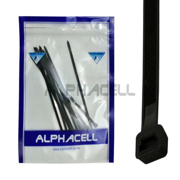 CABLE TIE - 200mmx4.8mm BLACK - 10 pack