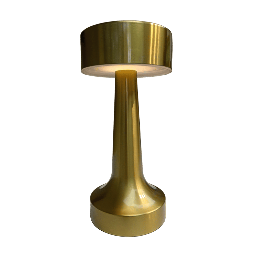 RECHARGEABLE GOLD TABLE LAMP
CCT ADJUSTABLE DIA90X220MM