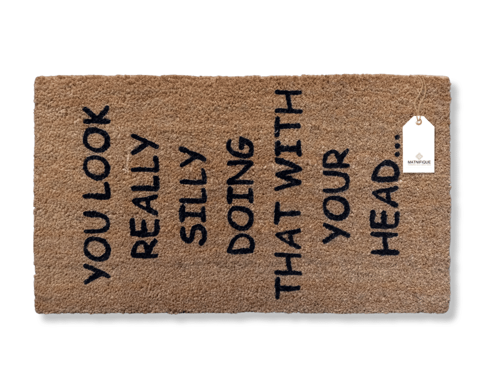 Matnifique Coir Design Doormat - Head Tilt 700 x 400 x 14mm