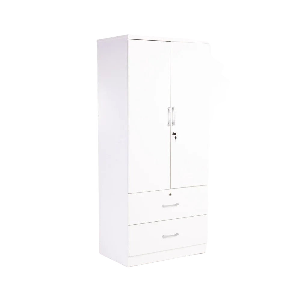 Vividitto - Flory 2 Door 2 Drawer Robe - White