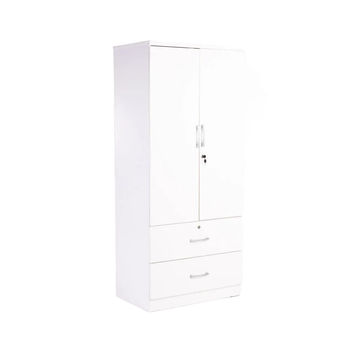 Vividitto - Flory 2 Door 2 Drawer Robe - White