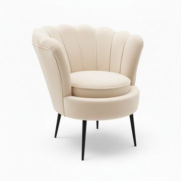 Nu Dekor - Daisy Velvet Occasional Chair - Cream