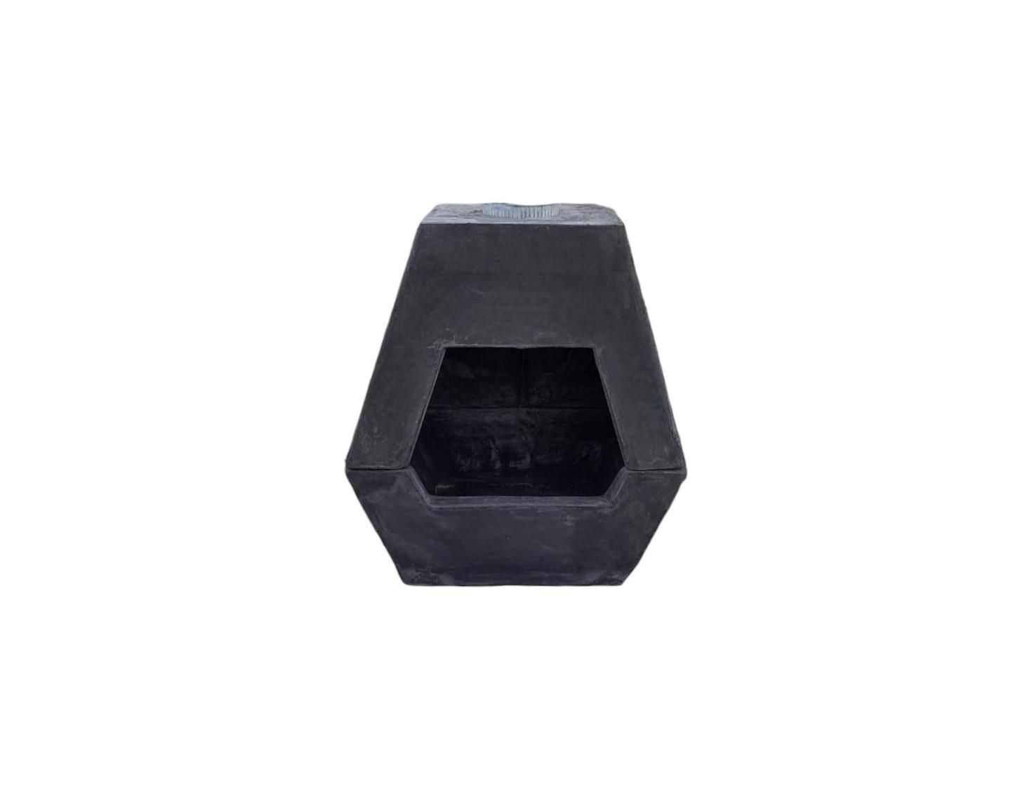 Concrete Fireplace Indoor/Outdoor Black 60x55x30cm
