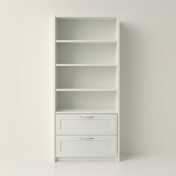 6-Tier Bookshelf with 2 Drawers - Storage Unit for Home & Office