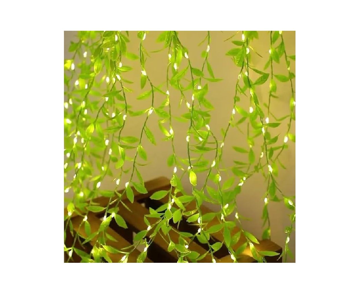Artificial Leaf Curtain LED String Light, 200 LEDs