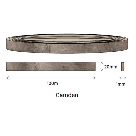 Edging PVC Roll Camden-1mm thick-w20mmxl100m