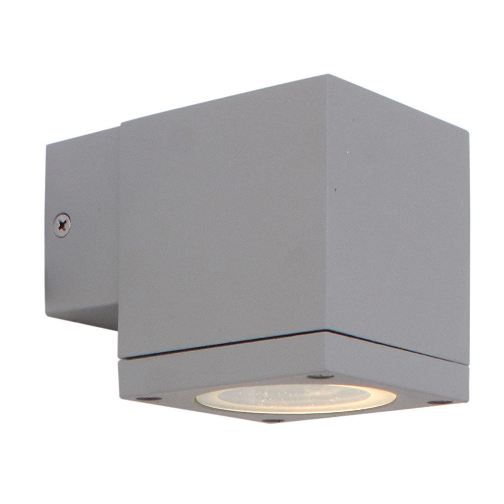 Kube - Down Or Up Only - Wall Light - Silver