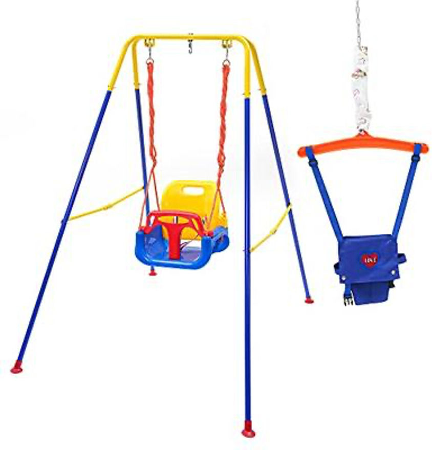 4-in-1 Baby Swing Jumper Bouncer Set for Indoor and Outdoor Swings