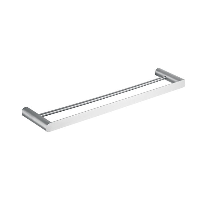 Devario Premio Double Towel Rail Round -Chrome