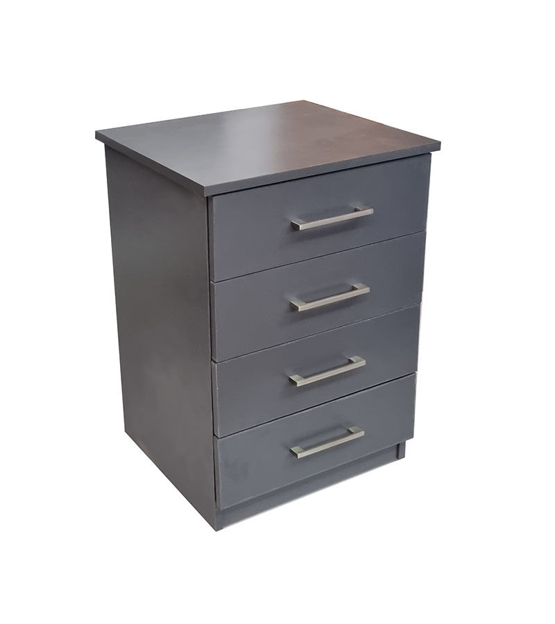 Cambridge 4 Drawer Pedestal - Storm Grey
