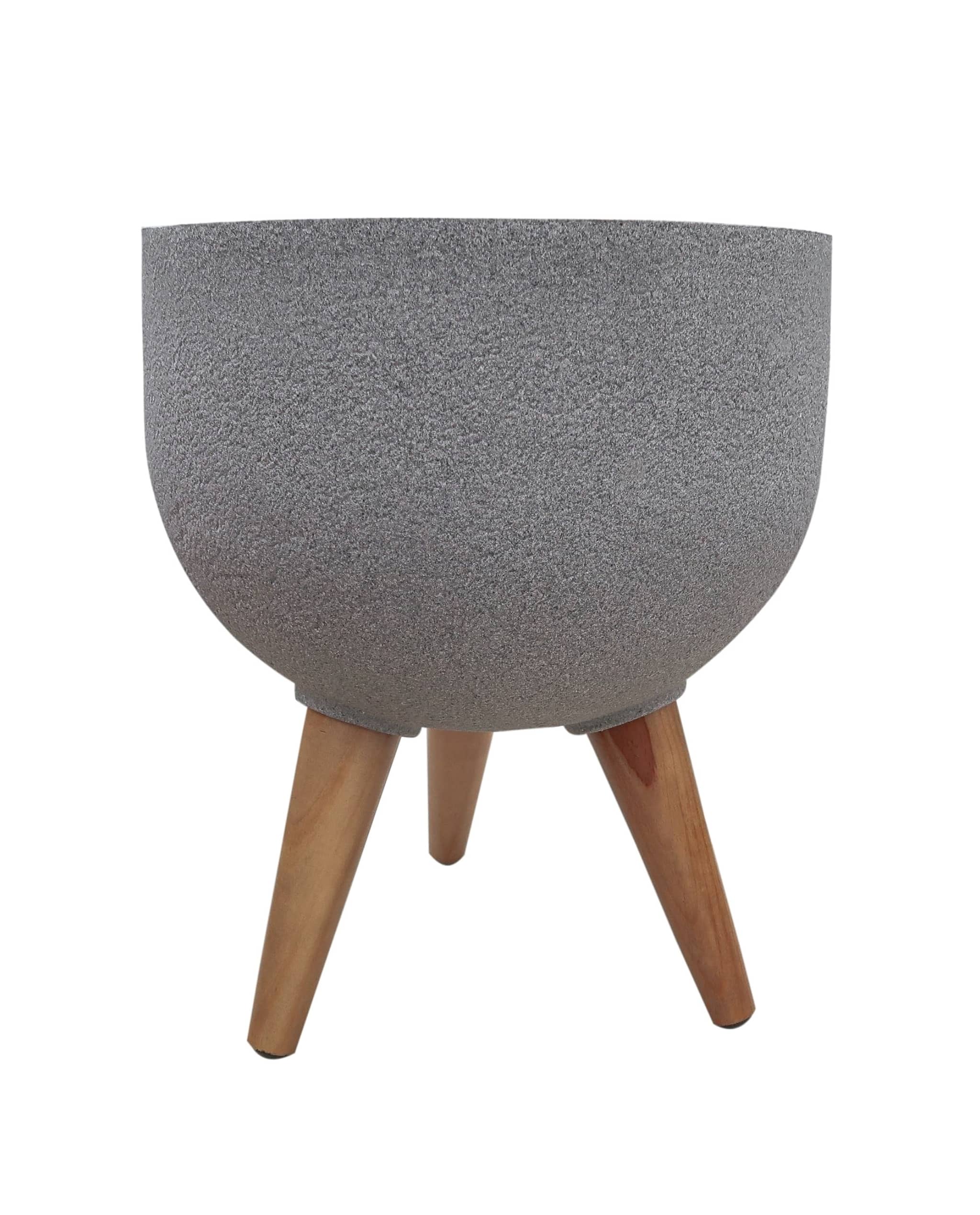 Rustic Round Japi Planter With Stand JVRD33