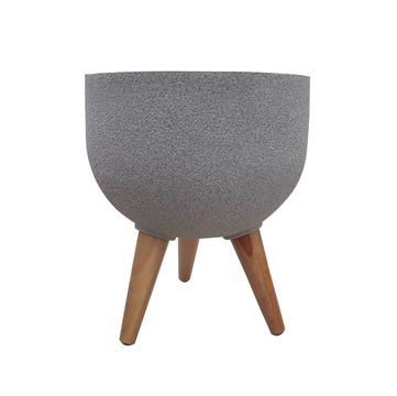 Rustic Round Japi Planter With Stand JVRD33