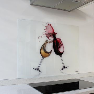 Wine Glasses Hob Splashback (898 x 700 x 6mm)