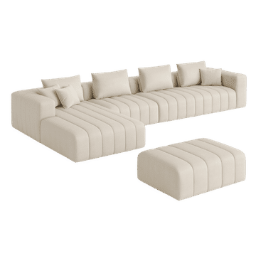 Masia Sectional Couch Set with Ottoman