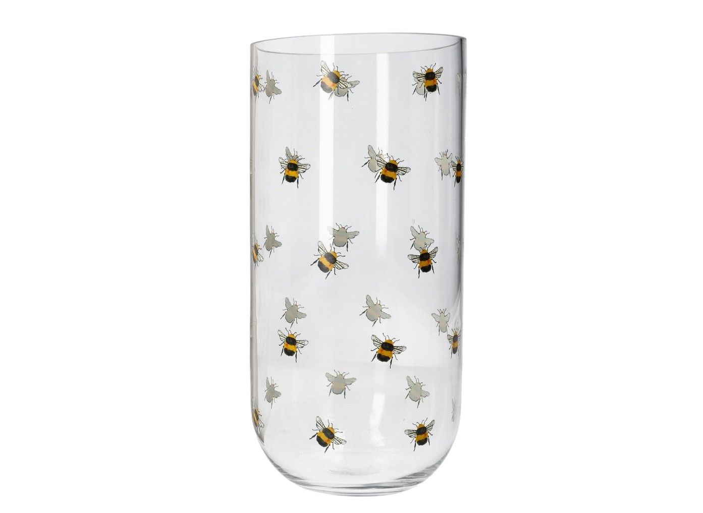 Danny Home Clear Bee Print Glass Vase
