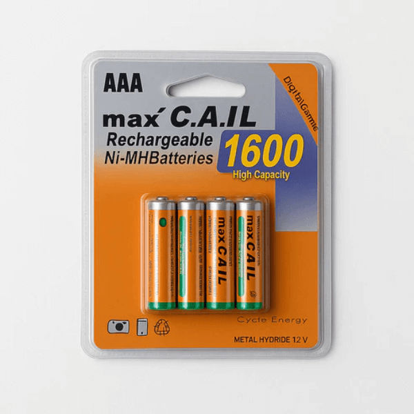 AAA 1600mAh 1.2V Rechargeable Ni-MH Batteries