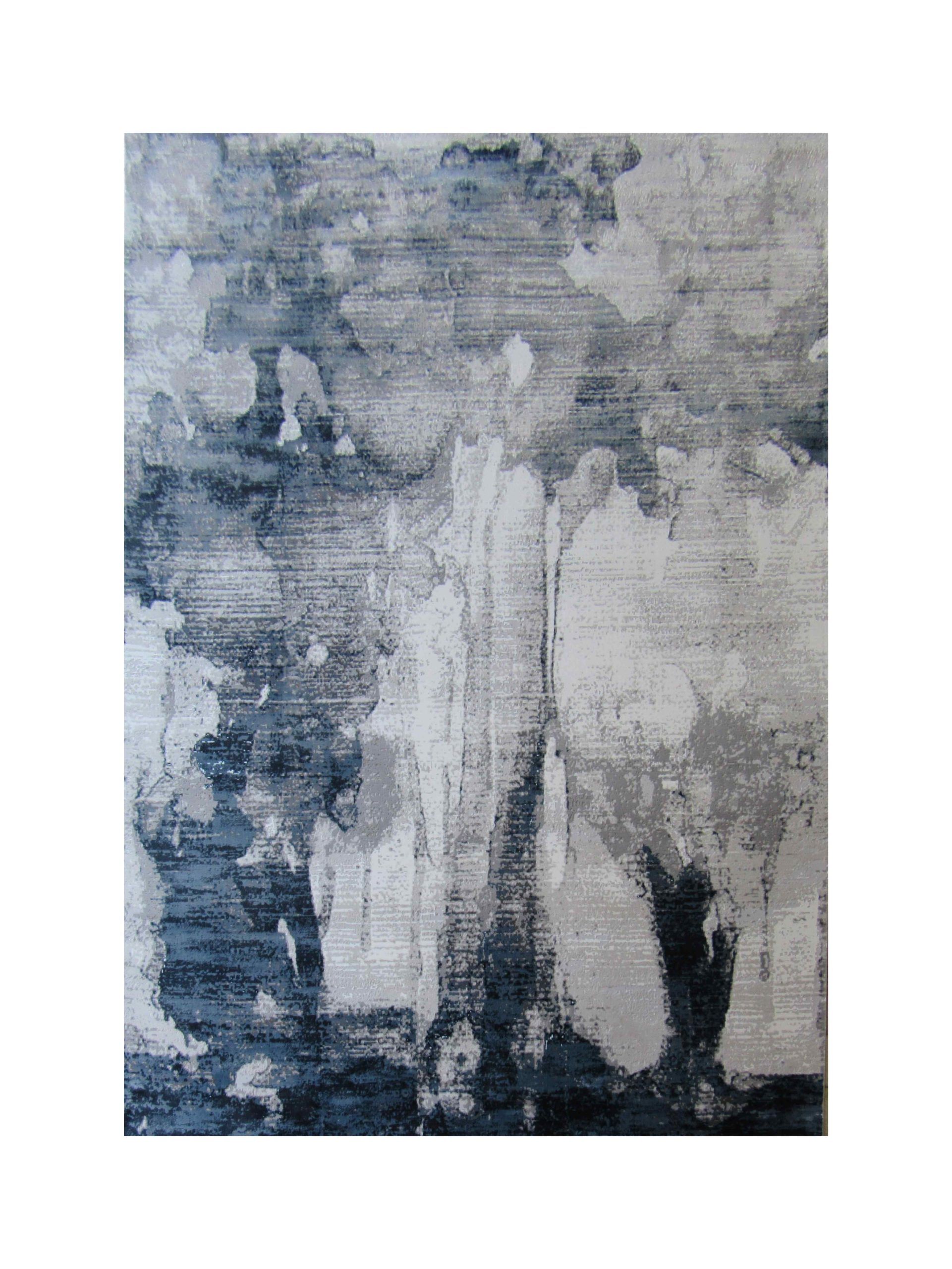 BK Carpets & Rugs – Modern Island Sky Rug - Blue - Grey - White- 2m x 2.9m