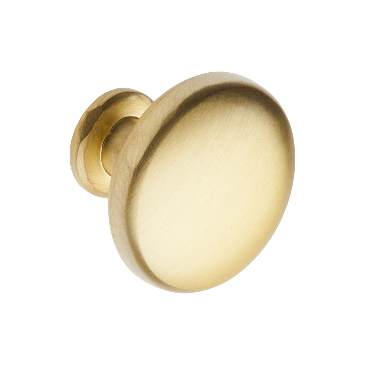Mushroom knob satin brass