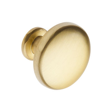 Mushroom knob satin brass