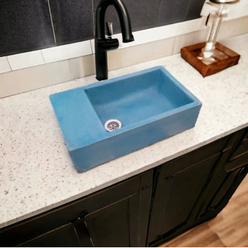 Indoor & Outdoor Blue Rectangle Concrete Basin/Sink 42x24x11.5cm