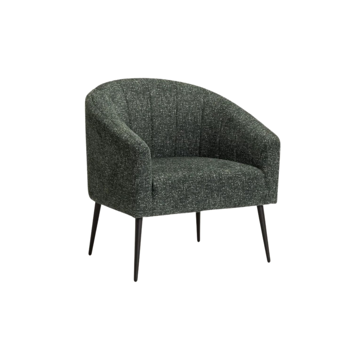 Modern Fabric Upholstered Tub Chair - Green