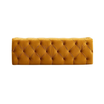 Dia Tufted Rectangle Cocktail Non-Storage Ottoman - Yellow