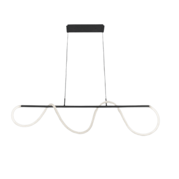 LED Metal and Acrylic Floor Lamp with Flexible Woven Tubing Remote Control