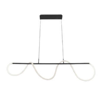 LED Metal and Acrylic Floor Lamp with Flexible Woven Tubing Remote Control