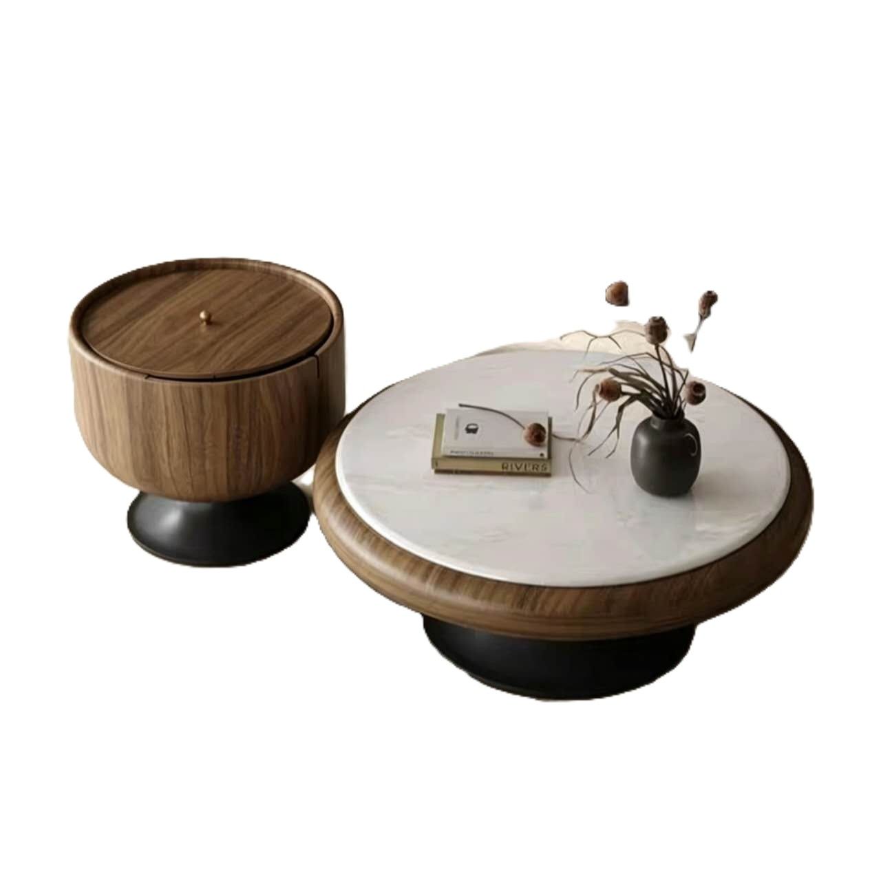 LBM FURN- Modern Nested Hidden Storage Coffee Table.