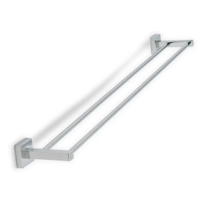 Woodly Double Towel Rail, Chrome Plated, 760mm
