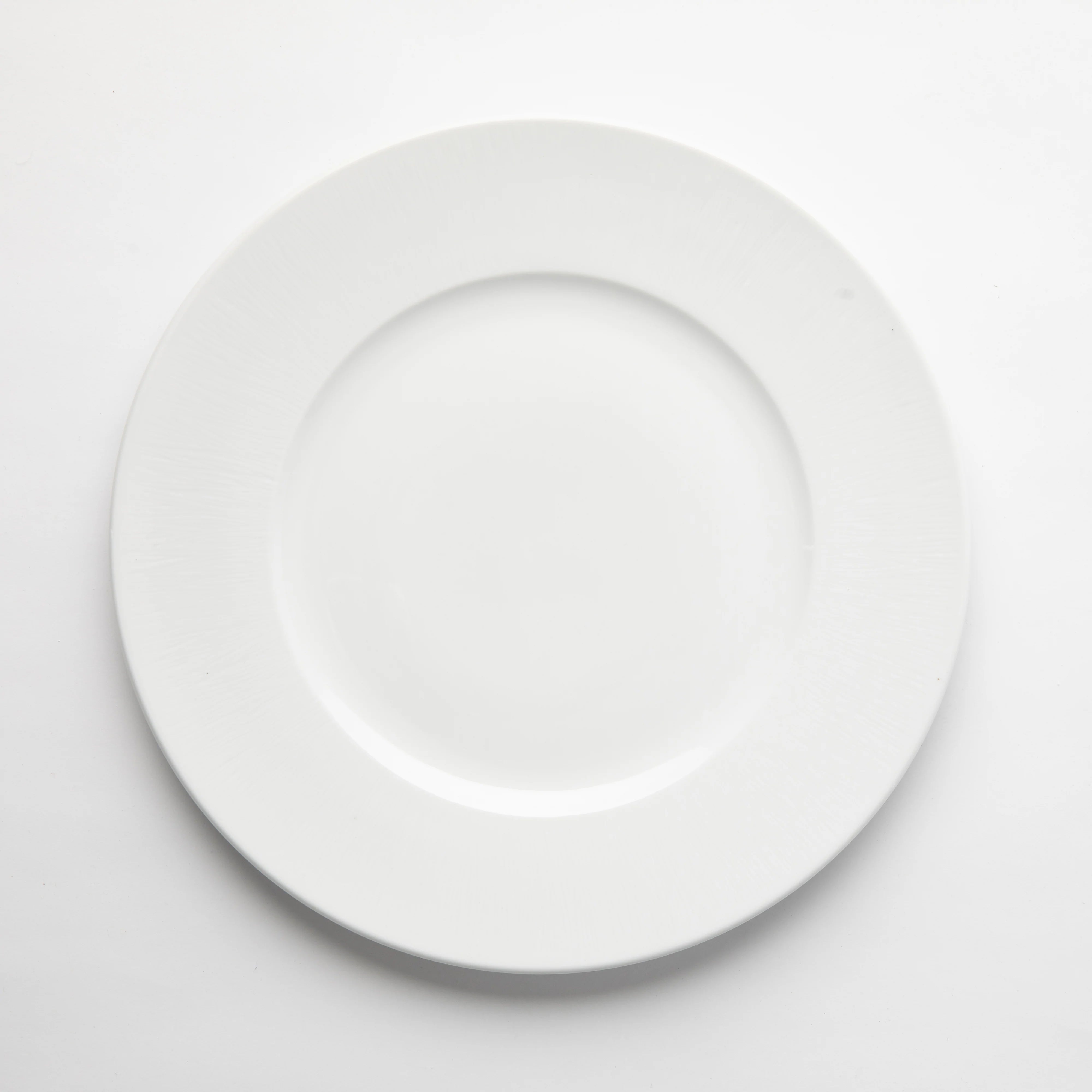 Hotel Collection - White Impressed Dinner Plate Set of 4
