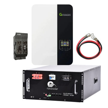 5kW Growatt Offgrid Inverter | 4.8kWh Navasolar 48V Lithium Battery (NV-LFP-48200RM)