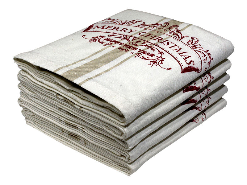 Bunty's Kitchen Towel - Design 2671 - 0x0cms - (05 Pc Pack) - Merry Christmas