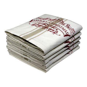 Bunty's Kitchen Towel - Design 2671 - 0x0cms - (05 Pc Pack) - Merry Christmas