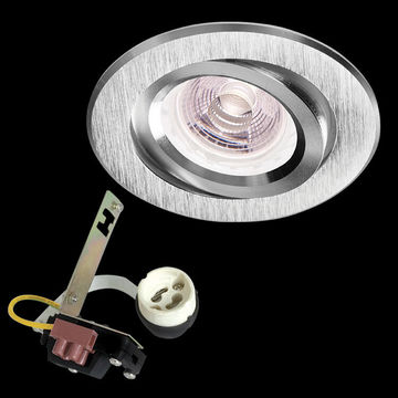 230v 10W GU10 Aluminium Round Tilt Downlight