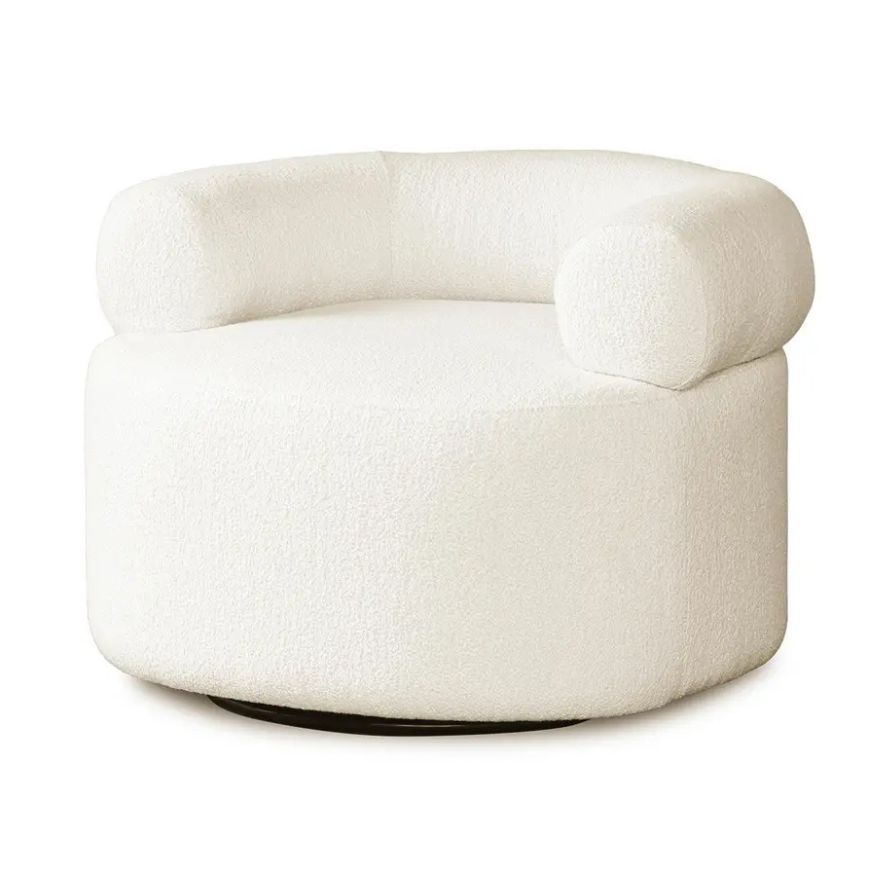 Octavia Swivel Accent Chair- Cream