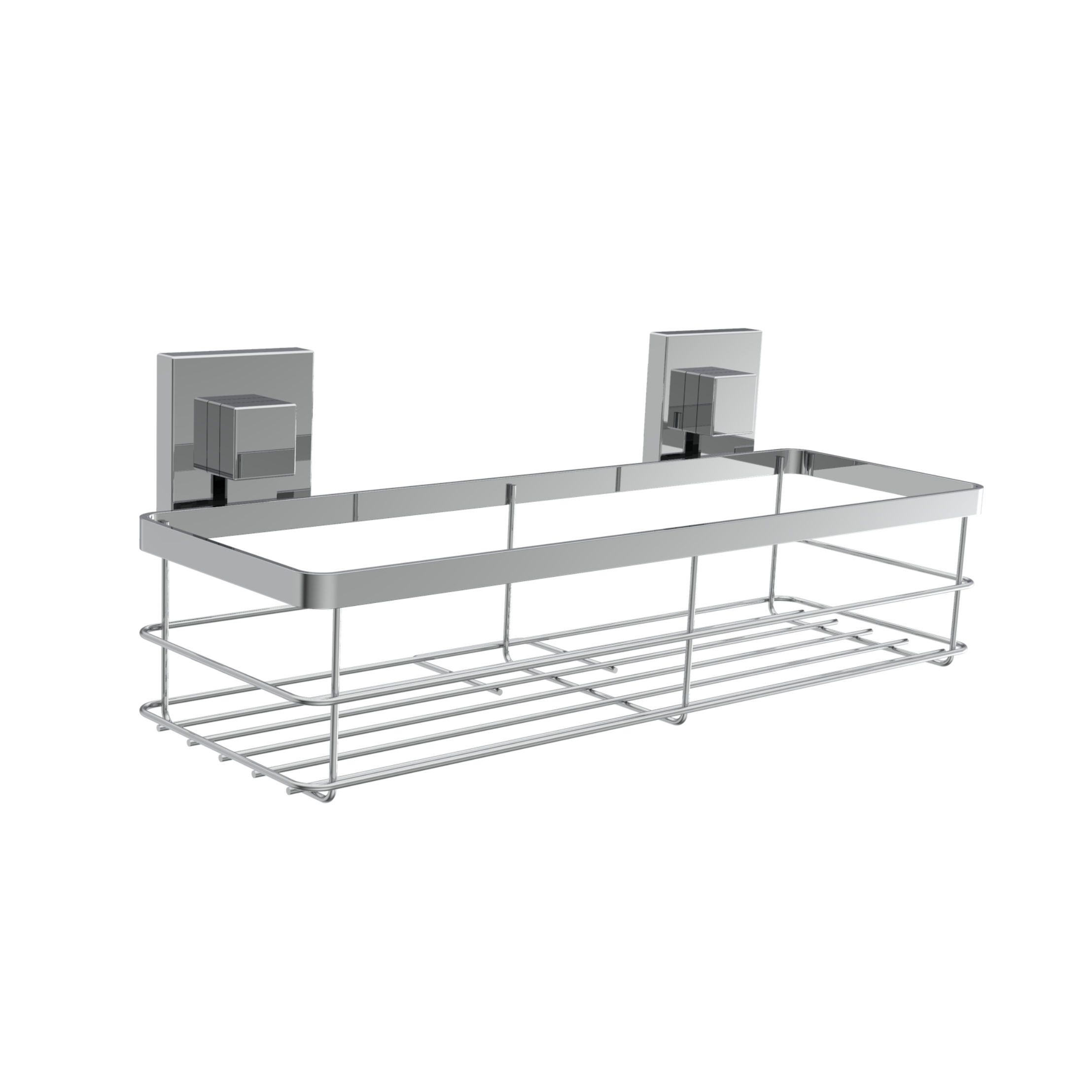 Fusion-Loc - Suction - Large Shower Caddy - Silver