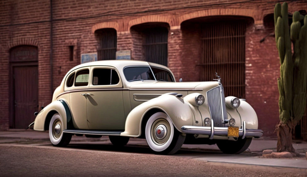 Canvas Wall Art -  Packard Super Eight Vintage 1940- B1502 - [120 x 80 cm]