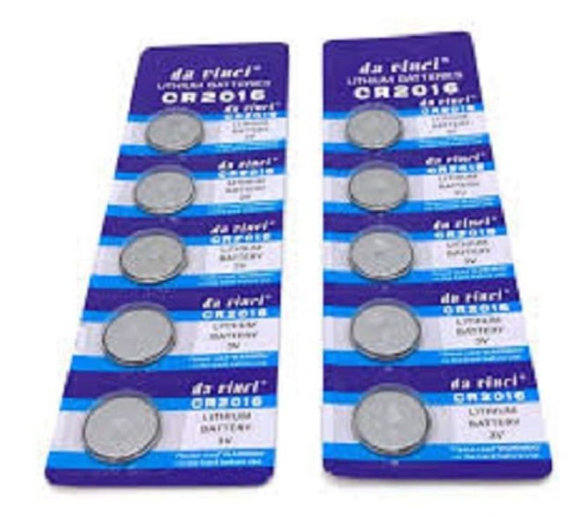 Da Vinci Lithium CR2016 Blister 5 Piece 2 Pack Bundle