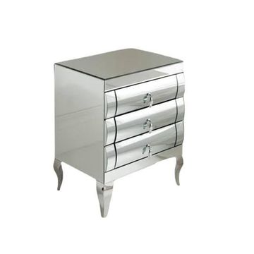 Madiega Furniture - Silver Accent Mirrored Nightstand