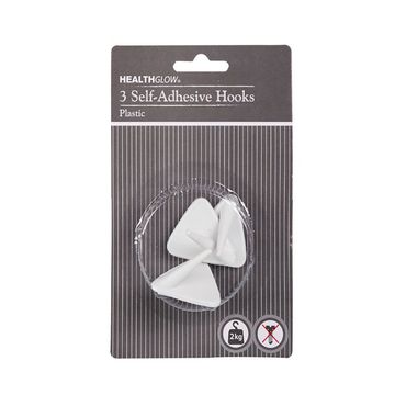 Hook Plastic Adhesive Assorted 3pcs Per Pack - 10 Pack