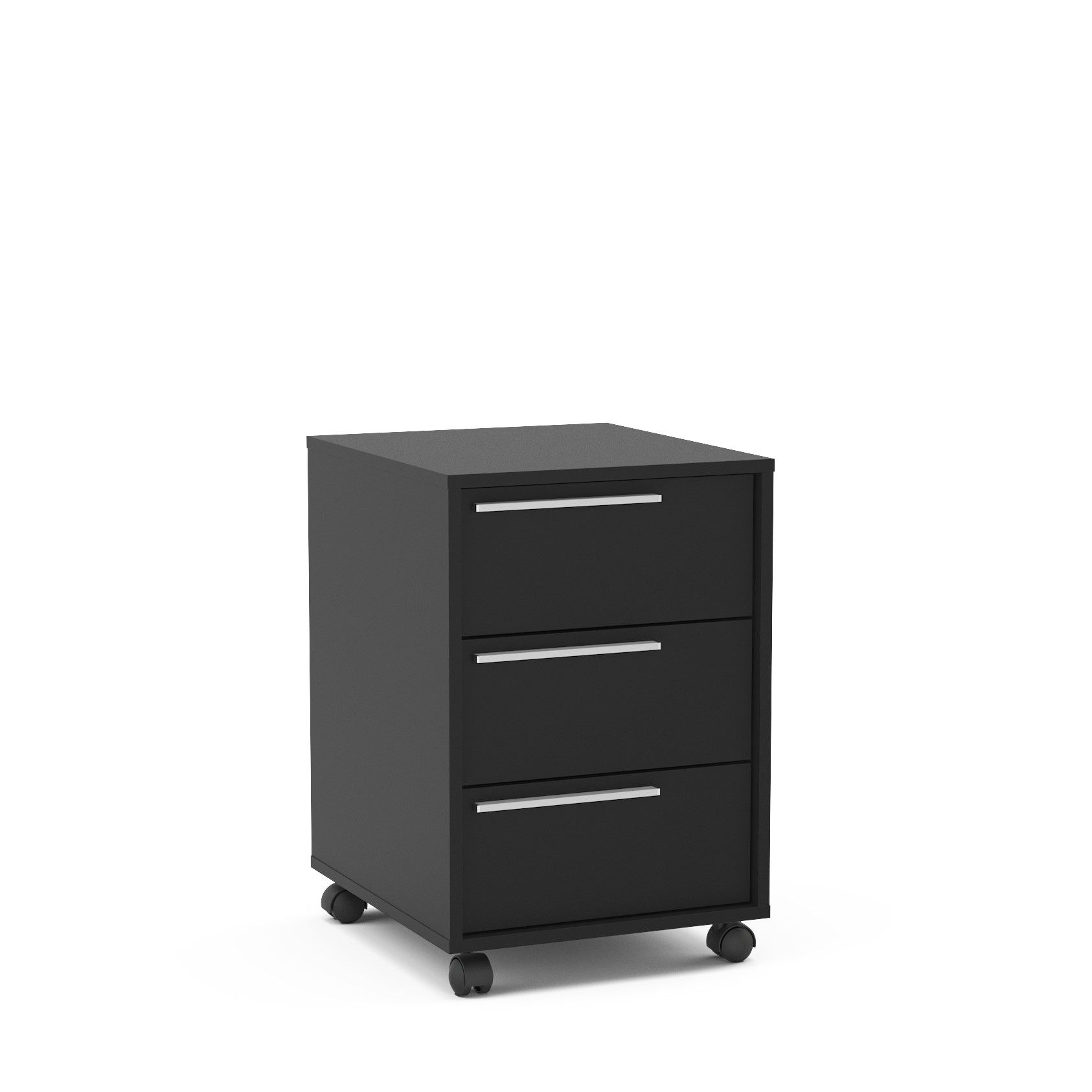 Click 3 Drawer Pedestal Black