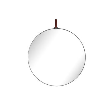 Paramount Mirrors & Prints - Lexi Leather Round - Large - Black