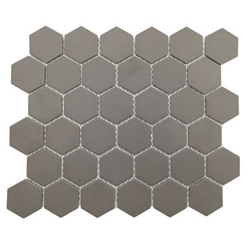 Earthstone Dark Grey Hexagon - Matt - 325x282mm (per sheet)